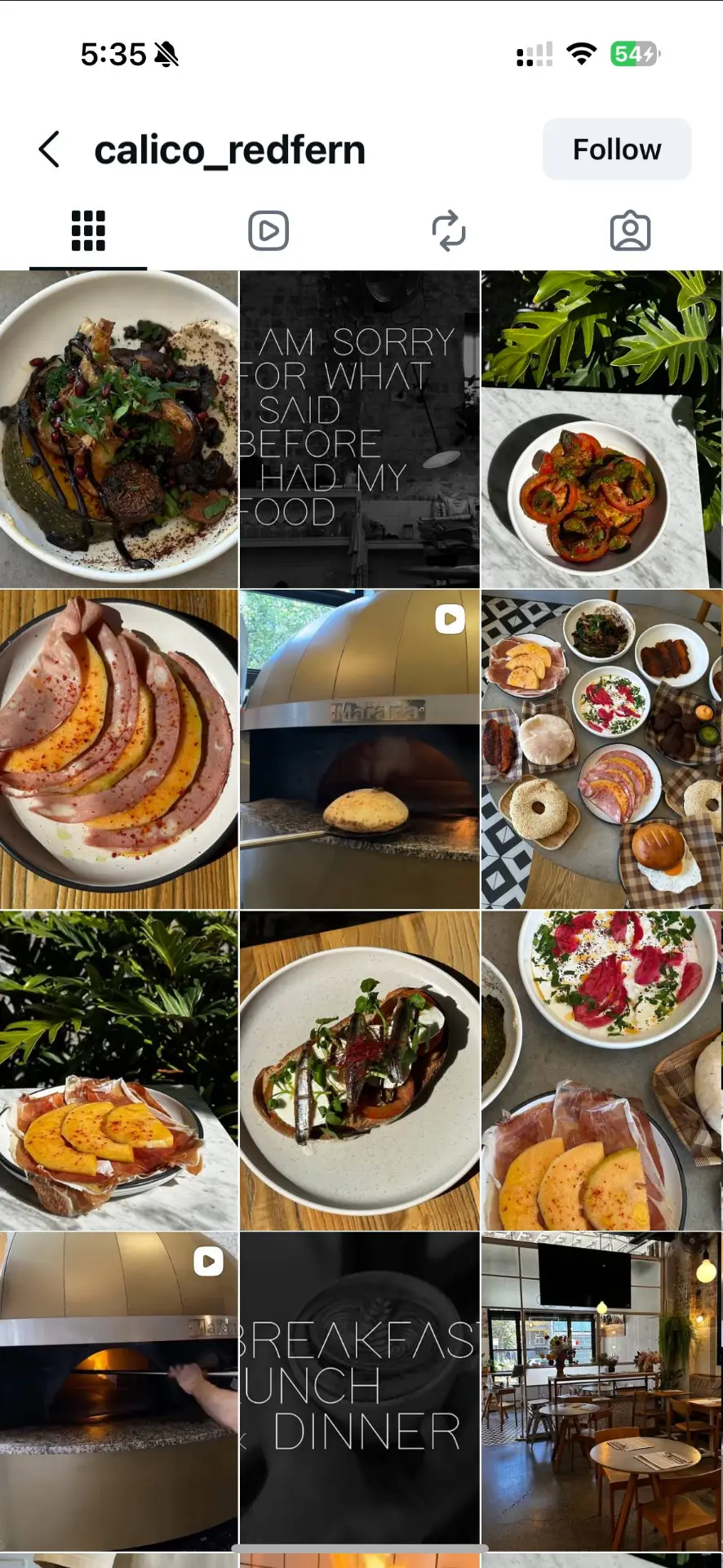 Calico Redfern Instagram page before Metta Media's refreshed social direction