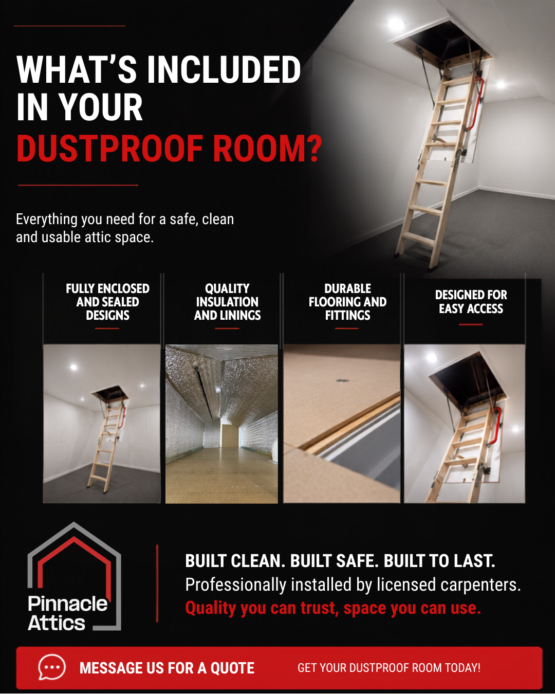 Pinnacle Attics service education carousel