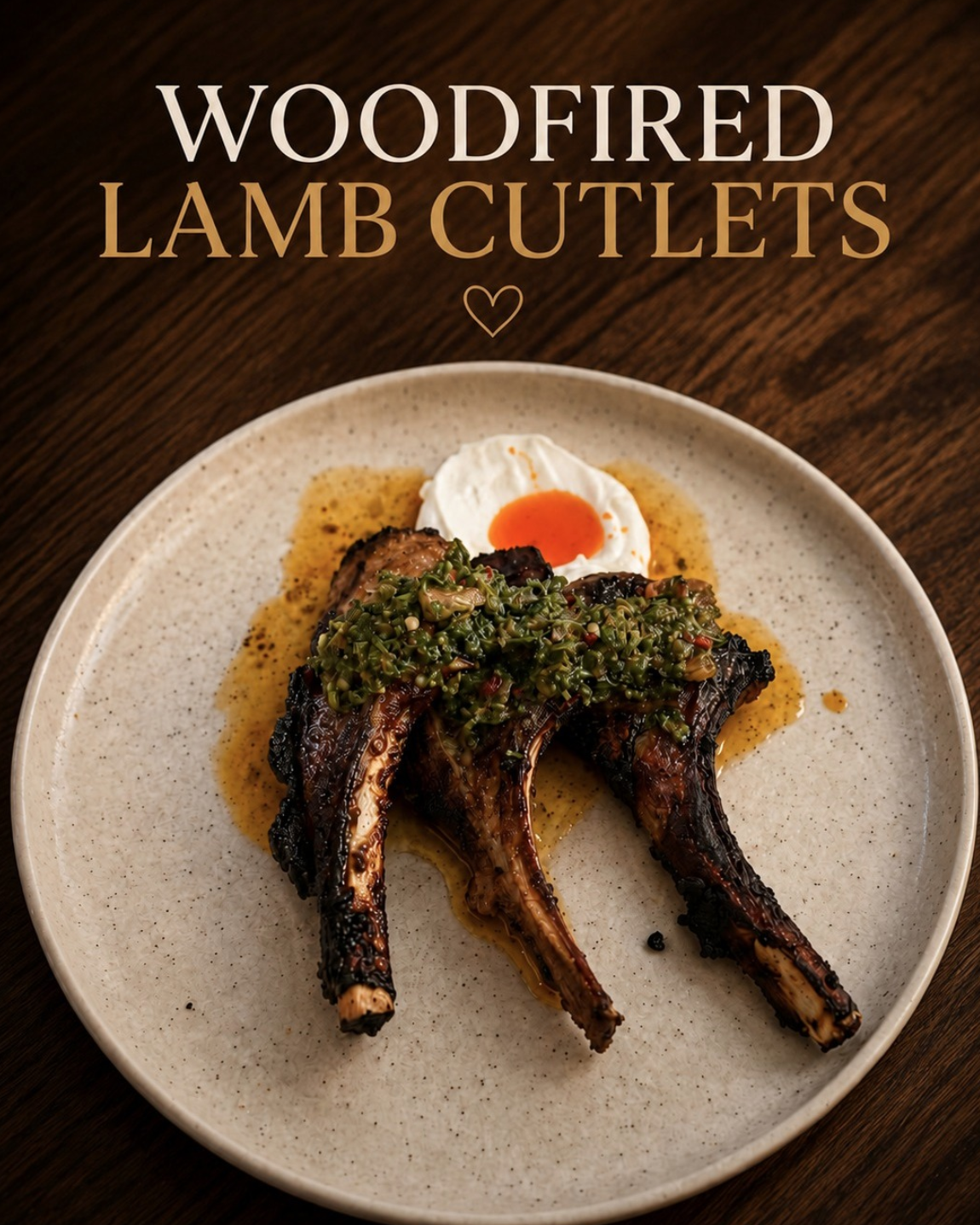 Calico woodfired lamb cutlets creative