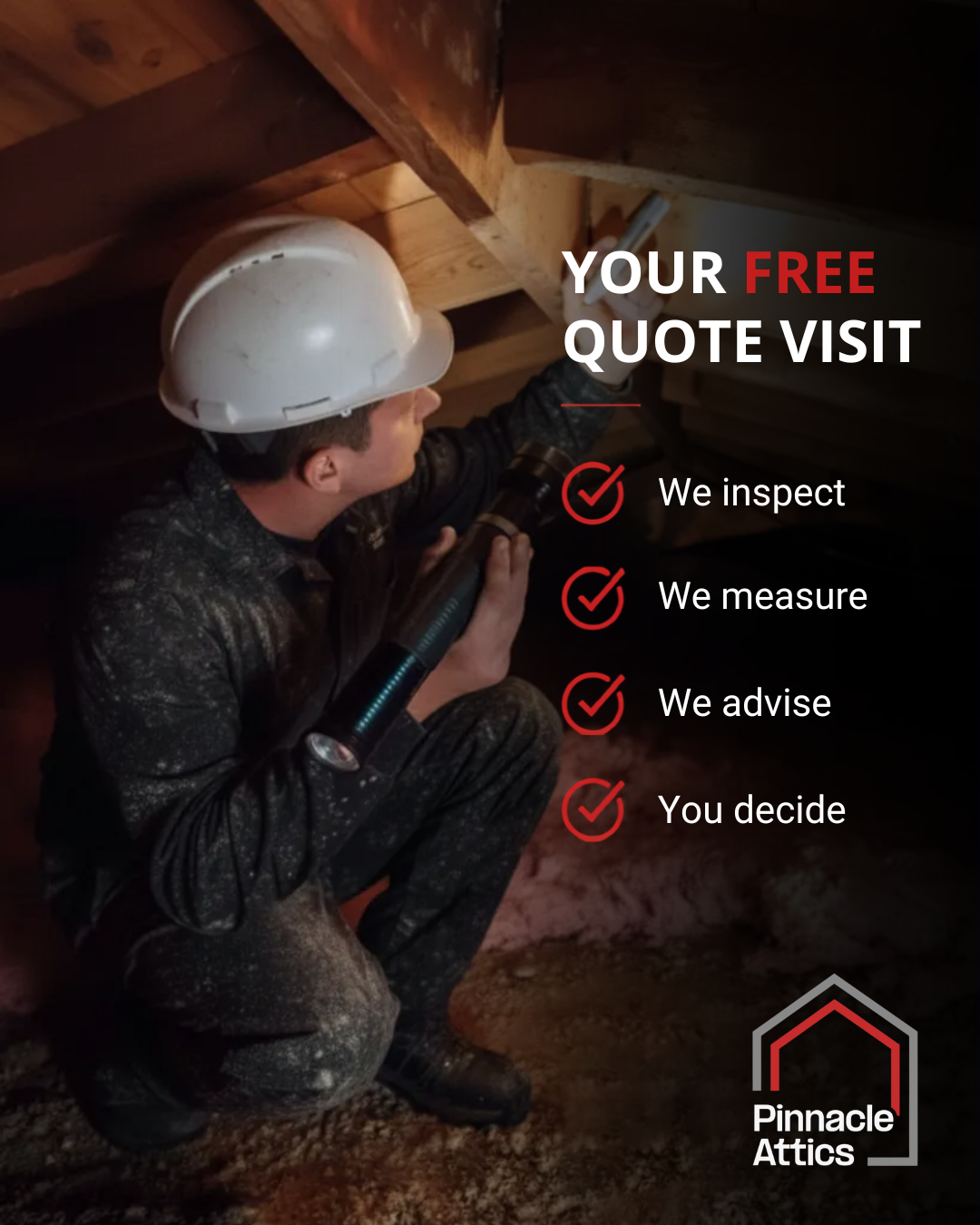 Pinnacle Attics free quote social media campaign